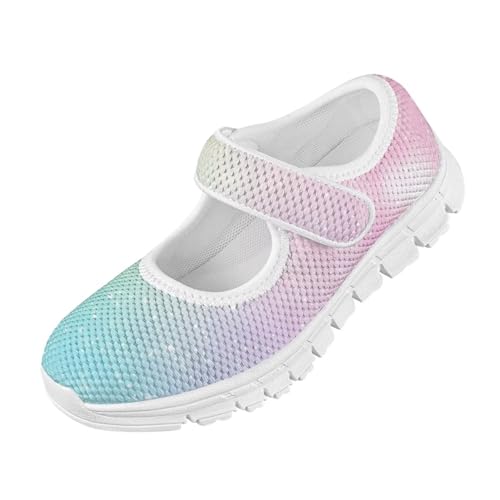 Girls Mary Jane Shoes Princess Ballet Flats Lightweight Slip On School Wedding Party Shoes US 11-2.5