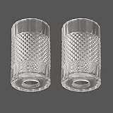 Anmire 2 Pack Clear Diamond Style Glass Shade, Cylinder Pendant Light Fixture Replacement Globe or C
