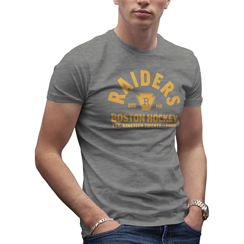 Image of Vintage Sports Style Heated Rivalry Shirts 81 Boston Raiders Men's Grey T-Shirt Size 3XL