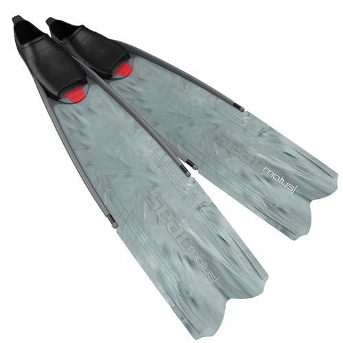 SEAC Motus Aletas largas de Buceo, Freediving y Pesca submarina, Adultos Unisex, Gris, 45/46