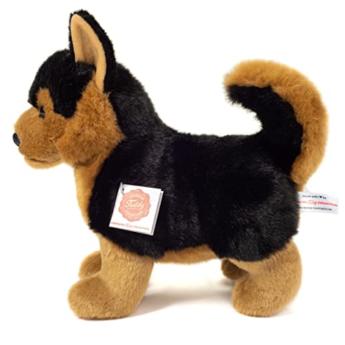 Teddy Hermann 91970 Schäferhund stehend 23 cm, Kuscheltier mit idealem Recyclinganteil (Füllmaterial)