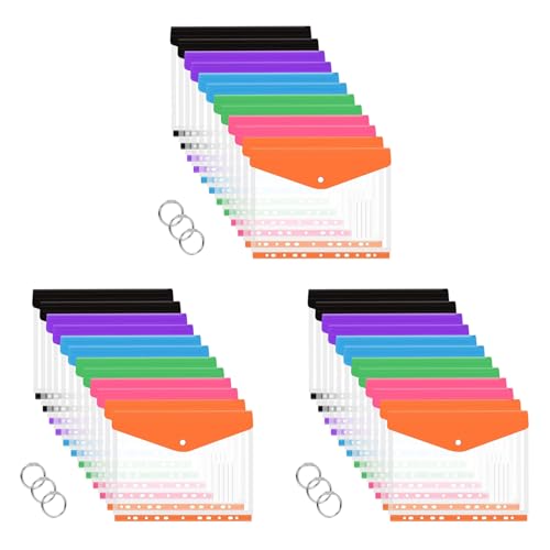 Pochette Classeur A4 Plastique Transparent : Lot de 36 Enveloppes Extensibles à Bouton