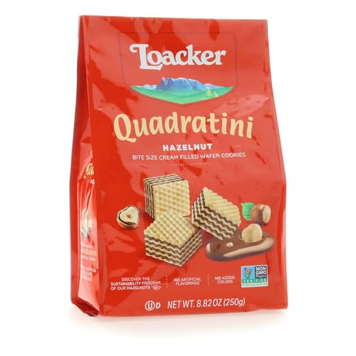 Loacker Quadratini Galletas de gofres de avellana 250 ml