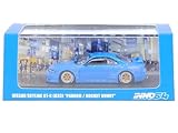 Inno Models Skyline GT-R (R33) RHD (Right Hand Drive) Blue Pandem - Rocket Bunny 1/64 Diecast Model Car IN64-R33P-BLU