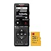 Sony ICD-UX570 Digitales Diktiergerät (schwarz) mit 16GB Speicherkarte Bundle (2 Stück)