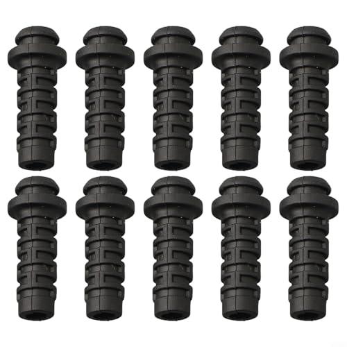 Image of Nexbrill Cable Gland Connector Rubber Strain Relief Boot Wire Sleeve Polyamide PA6 V-2 IP56 Black 3/4/5mm for Aviation Power Tools 10 Pack(4mm - black)