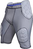 Exxact Sports Touchdown 5-Pad Youth Football Girdle - Football Padded Girdle with Cup Pocket, Boys P