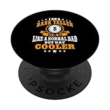 funny bank teller dad cash handling banker festa del papà popsockets popgrip intercambiabile