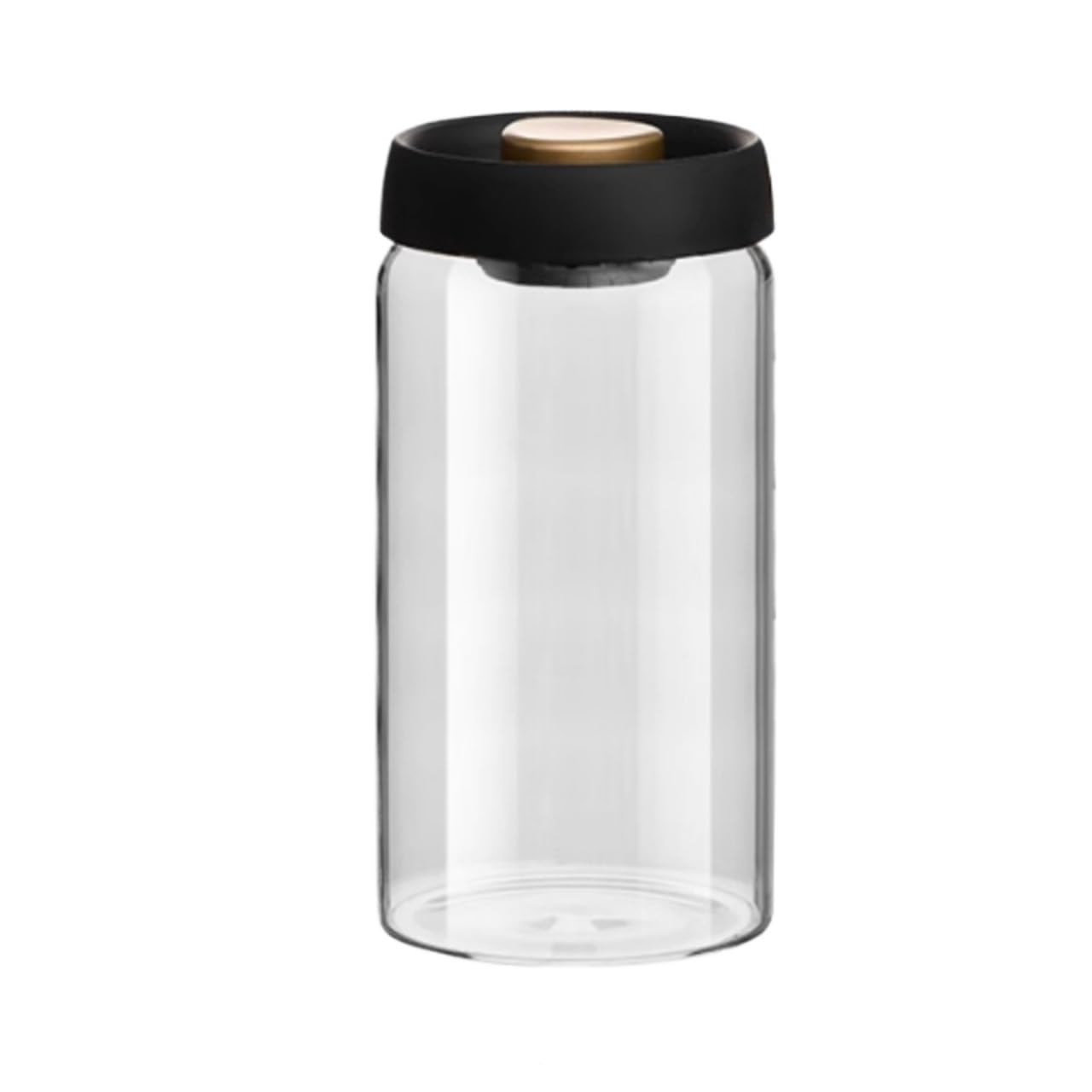 ZNJAMN 1pcs Vacuum Sealed Tank Coffee Beans Storage Glass Bottle Transparent Food Jar Moisture-proof Extract Air Airtight Container for Pickling(1800ml)