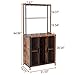 Loomie Wine Bar Cabinet with LED Lights, 5-Tier Industrial Coffee Bar, Buffet Sideboard with Adjustable Shelves, Kitchen Bar Table with Wine Rack Storage and Glass Slots for Liquor and Glasses,Rustic