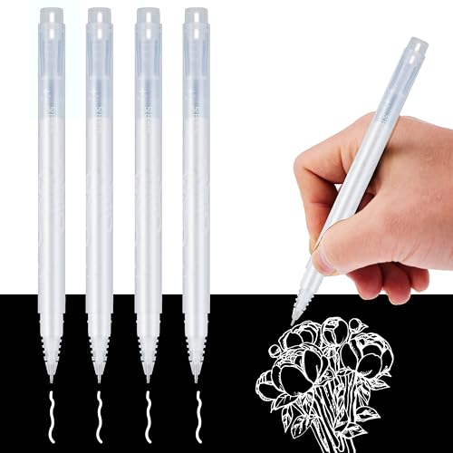 YUANCHENG White Gel Pens,4 Pack, 0.8 mm Extra Fine Point