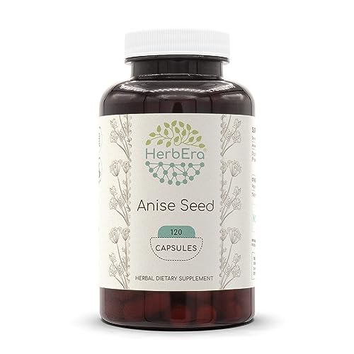 HerbEra Anise Seed 120 Capsules, 500 mg, Anise (Pimpinella Anisum)