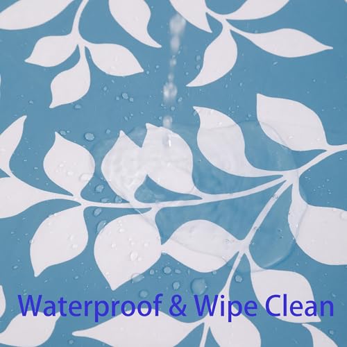 Image of Walrus Heavy Duty Vinyl Tablecloth with Flannel Backing Waterproof Oil-Proof Plastic Table Cloth Stain-Resistant Wipeable Rectangle or Square Table Cover for Indoor and Outdoor (Branch, 60X102 Inch)