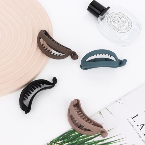 ANBALA Clipes de banana para cabelos finos, 4 peças, grampos de cabelo de banana foscos médios para