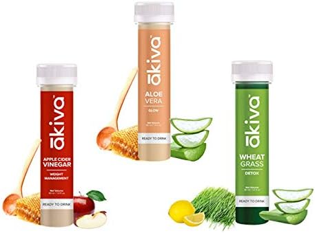AKIVA LOVE Juices Detox Combo with Apple Cider, Aloe Vera, Wheatgrass Juice (Pack of 18 Shots)