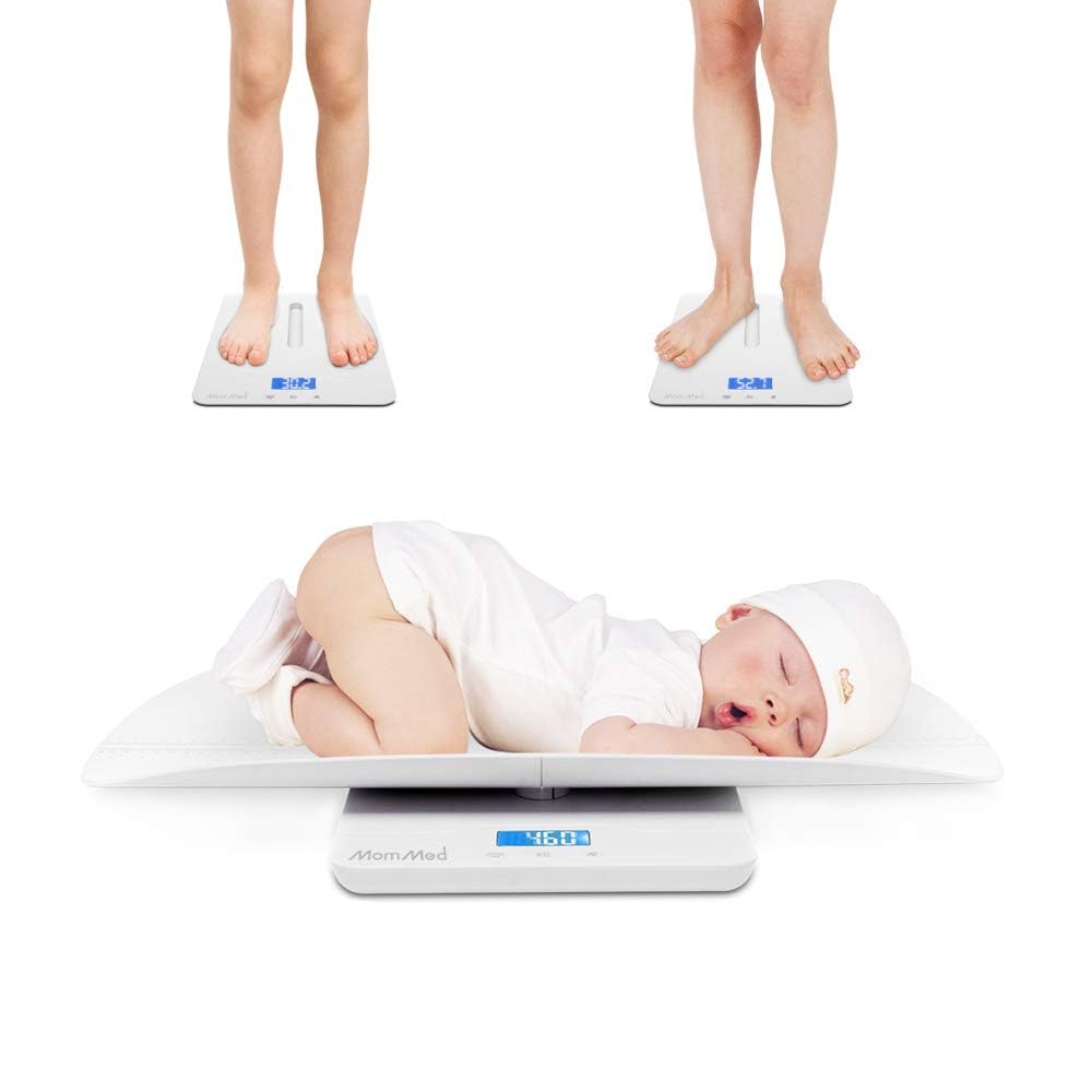 Báscula digital para bebés de 50 g hasta 100 kg, con función de sujeción y accesorio extraíble
