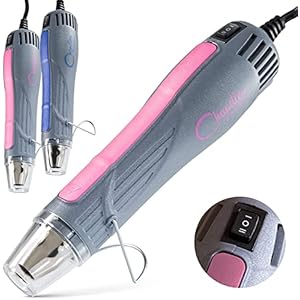 Heat Gun for Crafts, Mini Dual Temp Hot Air Gun Tool for Epoxy Resin, Shrink Wrapping, Vinyl Wrap, Embossing…