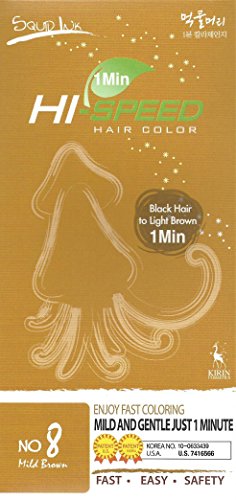 1 Minute_Hi Speed Squid Ink Hair Color #8 Light Brown