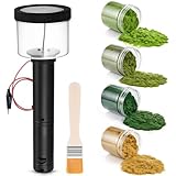 Tioncy Mini Static Grass Applicator Flocking Kit with Anti Slip Handle and 4 x 60g Colors Grass, Diorama Making Supplies, DIY Model Train Accessories Miniatures Landscape Craft (Straight Head)