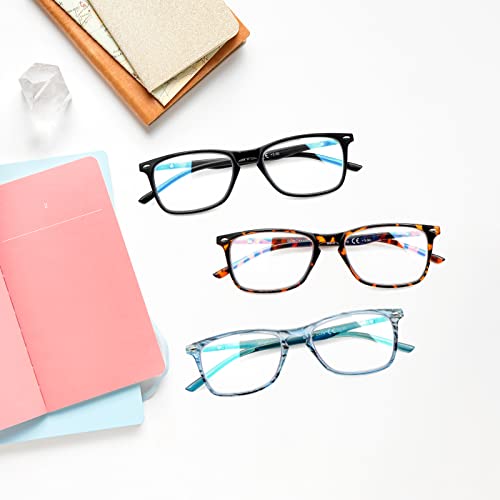 Sumkyle 3 Pack Progressive Multifocus Reading Glasses For Men Women Blue Light Blocking Spring Hinges Computer Readers thumb #6