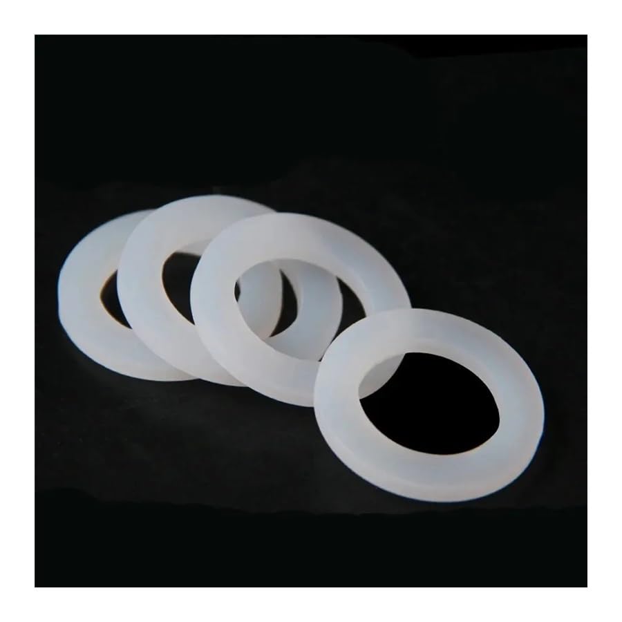 DN8/10/15/20/25/32/40 Silicone Gasket Flat Sealing Washer Spacer For 1/4" 3/8" 1/2" 3/4" 1" 1-1/4" 1-1/2" NPT Fitting NWPNLXEA(DN50 42x56x3mm,50 PCS)