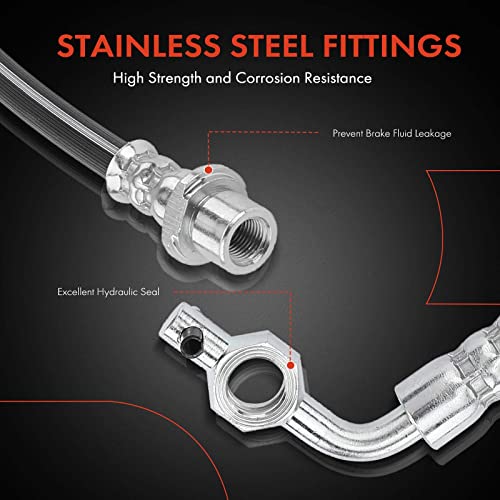 A-Premium Front Outer Brake Hydraulic Hose Compatible with Toyota & Lexus by A-Premium - Used condition - Image 4