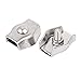 Aexit M5 304 Chain & Rope Fittings Stainless Steel Simplex Single Post-Style Wire Rope Clip Wire Rope Clips Clamp 2PCS