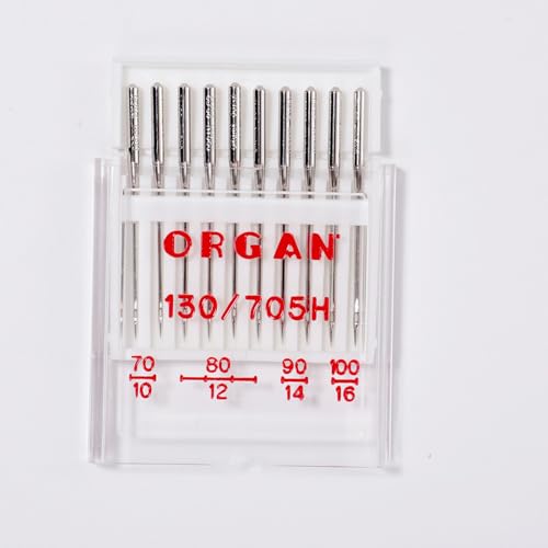 10 Pcs Organ Sewing Machine Needles Universal Sizes 70/10, 80/12,