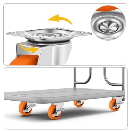 Bosgeot QX3-4P Caster Wheels, 3 Inch Casters Set Of 4 thumb #3