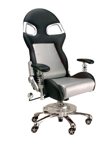Pitstop Furniture F08000S Lxe Office Chair, Silver #TOP6