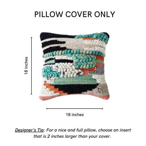 Casa Boho Throw Pillow Cover Boho Pillows Decorative Throw Pillows For Bed Chunky Knit Pillow Cover Bohemian Throw Pillow Case Wool 18X18 #TOP5