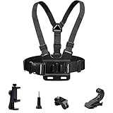 CABLEPELADO - Soporte de Pecho Ajustable para Smartphone | Arnés Móvil para Grabación POV/VLOG | Compatible con Teléfonos 4-7 Pulgadas | Negro