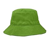 i play. Baby Organic Cotton Reversible Bucket Hat, Olive/Gray, 9-18 Months