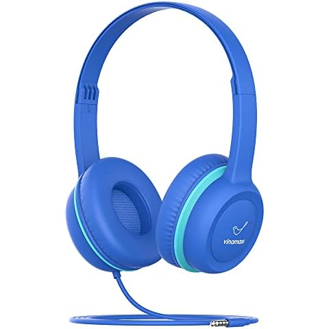 vinamass A63 Kids Headphones with Safe Volume Limiter Cover