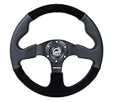 Design : le RST-012R/S-RS est le choix parfait pour un look sportif à l'intérieur de votre véhicule. Fabriqué à partir de cuir de haute qualité pour une sensation de course supplémentaire avec des coutures rouges pour le laisser se démarquer à l'intérieur du cockpit. Le centre à trois rayons est conçu de façon ergonomique pour une prise en main parfaite à chaque fois