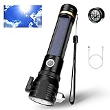 🔦【RESISTENTE DURADERO & IMPERMEABLE】El aluminio del cuerpo de la linterna evita la lluvia y la nieve. Este producto ha sido diseñado para ser prácticamente indestructible y resistir una caída de 10 pies o sumergirse en agua durante un periodo de tiempo determinado. El cuerpo presenta una aleación de aluminio, un bajo peso y tamaño compacto.