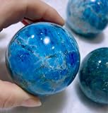Kula z kwarcu apatytu Naturalny kamień szlachetny Ozdoba uzdrawiająca czakra Kryształowa kula kamienna Rzeźba do wróżenia Czarostwo Medytacja Feng Shui Dekoracja,60~70mm
