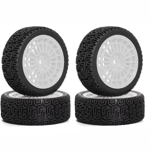 Compatible With TAMIYA For TT02 For TT01 XV02 For HSP 94123 For Kyosho Fw06 1/10 RC �J�[�p�[�c 4 �� 68 �~�����[�g������f�ރz�C�[���^�C�� �p�[�c RC�J�[(Whit