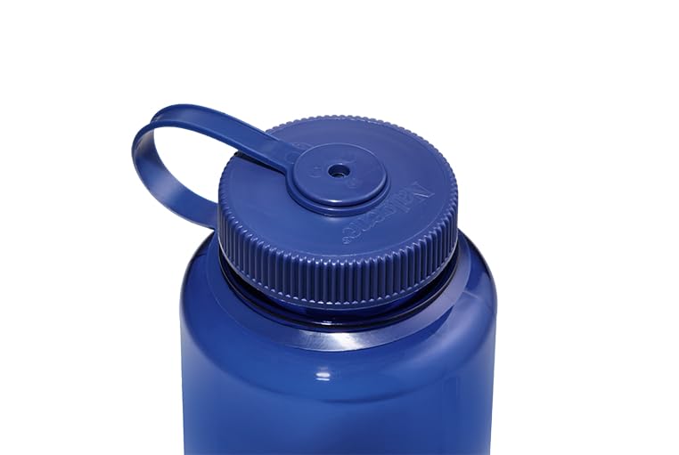 Image of Nalgene 32 oz Wide Mouth Water Bottle | BPA-Free, Durable & Leak Proof, Lightweight Bottle for Hiking & Gym, Work & Travel, Denim (Pack of 6)