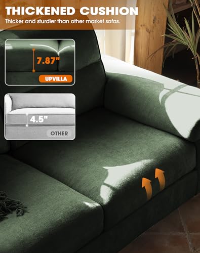 Image of Upvilla 71.25 inch Modern Sofa Couch Deep Seat Sofas for Living Room(Green)
