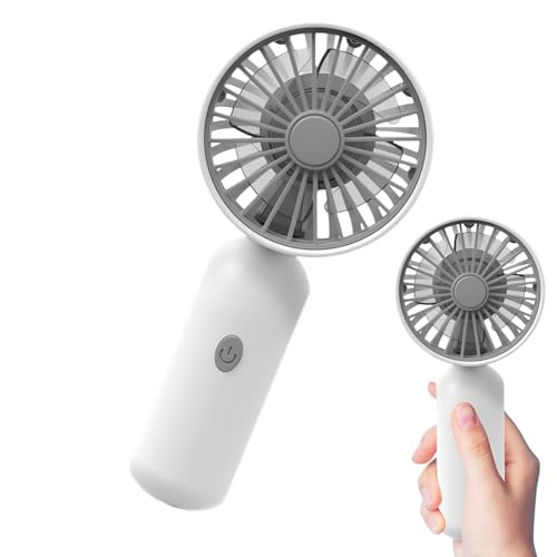 Wezalget Ventilador de mano recargable, ventilador de bolsillo de carga USB de 3 velocidades, silencioso y ligero de alta velocidad de viento para exteriores