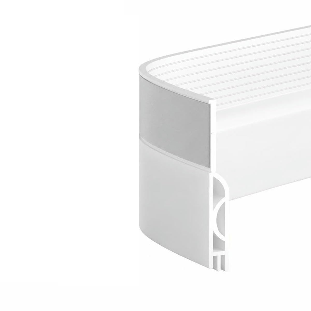 1/2M Door Draft Stopper Door Sweep for Bottom of Door Weather Stripping Door Bottom Seal Blocker Air Noise Under Door Gap Filler-2m-White