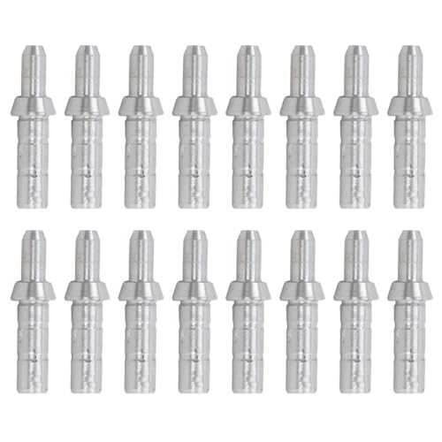 GLEAVI 40 Pièces Encoches de en Aluminium 42 MM Intérieur Accessoires pour Flèches de Queue de Argentée Légère et Résistante Compatible Tir à L’Arc en Extérieur