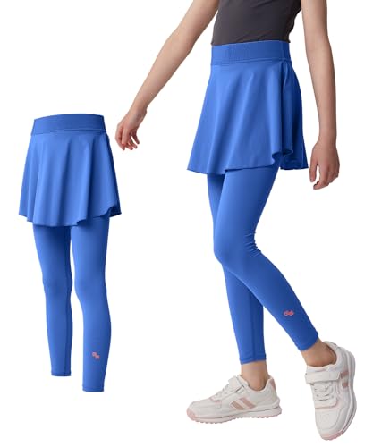 Girls Leggings with Ballet Skirt Kids Elastic Waist Dance Skirted Skorts Light Soft Tights 4-16Y