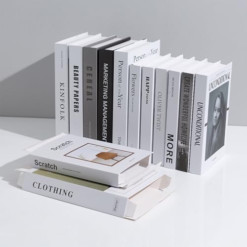 YSOOUA Libros Decorativos Moda Libros de Imitación Plegables para Exhibición 4PCS Libros Decoracion Libros De Exhibición Falsos para Decoración De Estantería De Mesa De Centro del Hogar (E)