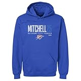 500 LEVEL Ajay Mitchell Oklahoma City Thunder Men's Hoodie Sweatshirt - Ajay Mitchell Oklahoma City Thunder Elite WHT (Royal Blue, Small)
