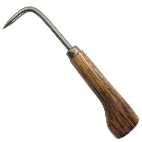 22cm Stainless Bonsai Root Hook - Wooden Handled