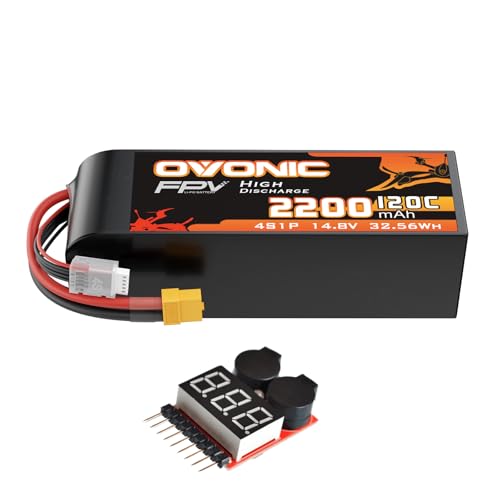 OVONIC 4s Lipo Battery 120C 2200mAh 14.8V Lipo Battery XT60