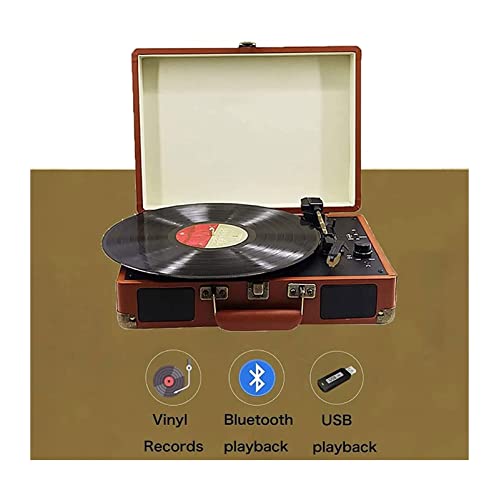 Record Player Turntable Wireless Portable Phonograph with Built in Stereo Speakers 3-Speed Belt-Drive Turntable Record Player with Speakers - Les Beatles, Paul McCartney, John Lennon, RIngo Starr, George Harrison Record Player Turntable Wireless Portable Phonograph with Built in Stereo Speakers 3-Speed Belt-Drive Turntable Record Player with Speakers – Image 4