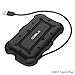 Price comparison product image USB 3.1 SATA III Rugged 2.5-inch Hard Drive Enclosure - ElecGear SuperSpeed Portable External Caddy, IPX6 Waterproof, IP6X Dust-proof Shock-resistant Military Drop Tested for HDD SSD with Type-A Plug